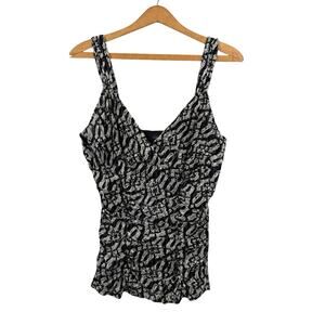 Y2K Express Babydoll Top Large Ruched Glitter Abstract Festival Fairy Grunge